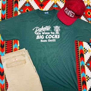 Dakotas “Big Cocks Hang Out” Graphic Tee – Size L – Upper Midwest Humor